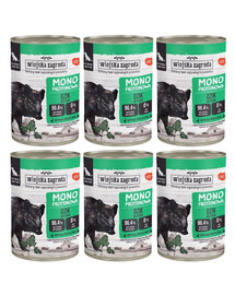 WIEJSKA ZAGRODA Aliment humide mono-protéique au sanglier pour chiens 6 x 400 g