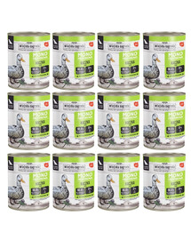 WIEJSKA ZAGRODA Aliment humide mono-protéique au canard pour chiens, 12 x 800 g
