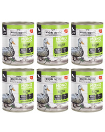 WIEJSKA ZAGRODA Aliment humide pour chiens à base de canard (protéine unique) 6 x 800 g