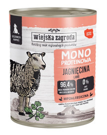 WIEJSKA ZAGRODA Aliment humide mono-protéique à base d'agneau pour chiots 800 g