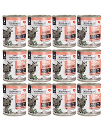 WIEJSKA ZAGRODA Aliment humide mono-protéique à base d'agneau pour chiots, 12 x 800 g