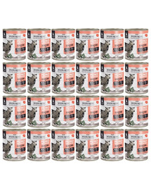 WIEJSKA ZAGRODA Aliment humide mono-protéique à base d'agneau pour chiots, 24 x 800 g
