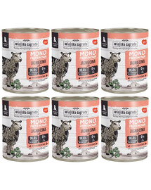 WIEJSKA ZAGRODA Aliment humide mono-protéique à base d'agneau pour chiots, 6 x 800 g