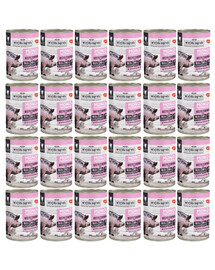 WIEJSKA ZAGRODA Aliment humide monoprotéique à base de porc pour chats, 24 x 400 g