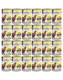 WIEJSKA ZAGRODA Aliment humide monoprotéique au poulet pour chats, 24 x 400 g