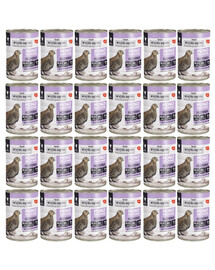 WIEJSKA ZAGRODA Caille Monobiałkowa – nourriture humide pour chats, 24 x 400 g