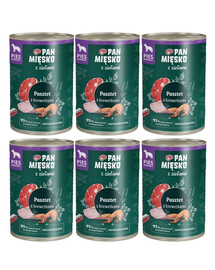 PAN MIĘSKO aux herbes Pâté aux crevettes pour chiens 6x400 g