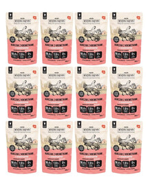 WIEJSKA ZAGRODA Superfoods Poulet aux crevettes et valériane nourriture humide pour chat 12x100 g