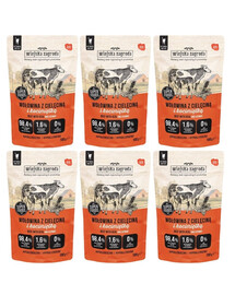 WIEJSKA ZAGRODA Superfoods Bœuf avec veau et cataire nourriture humide pour chat 6x100 g