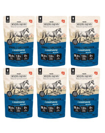 WIEJSKA ZAGRODA Superfoods Konina : nourriture humide pour chat au thon et à la valériane, 6 x 100 g