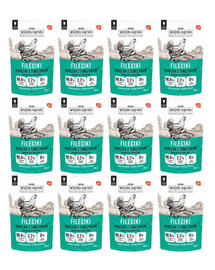 WIEJSKA ZAGRODA Filets Poulet au thon – nourriture humide pour chat 12 x 85 g