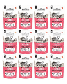 WIEJSKA ZAGRODA Filets de poulet et d'agneau - nourriture humide pour chat 12 x 85 g