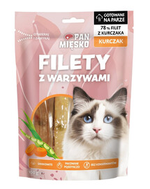 PAN MIĘSKO Filets Poulet aux légumes friandise pour chat 100 g