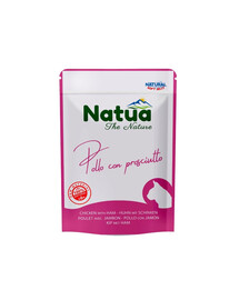 NATUA Poulet Naturel avec Jambon en Gelée pour Chats 70 g