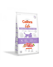 CALIBRA Dog Life Junior Small Medium Breed Lamb 2,5 kg avec de l'agneau pour les jeunes chiens de races petites et moyennes