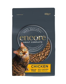 ENCORE Cat nourriture sèche sans céréales au poulet pour chat 800g
