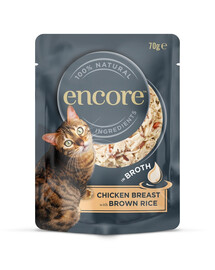 ENCORE Cat Chicken Breast with Brown Rice in Broth poulet avec riz brun dans un bouillon 70 g