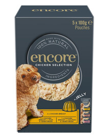 ENCORE Dog Chicken Selection in Jelly Multipak 5x100 g mix de saveurs au poulet en gelée