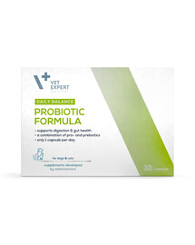 VET EXPERT Daily Balance Probiotic Formula probiotique et prébiotique pour chiens et chats 30 capsules