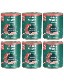 PAN MIĘSKO aux herbes Pâté au lapin pour chiens 6×800 g