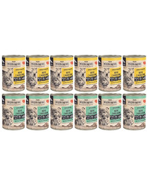WIEJSKA ZAGRODA Mix saveurs Dinde avec agneau et Dinde avec lapin 12x400 g nourriture humide pour chiens