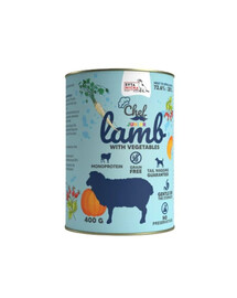 SYTA MICHA Chef Monoprotein Junior Agneau avec légumes 400 g nourriture humide pour chiots