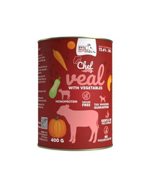 SYTA MICHA Chef Monoprotein Veau avec légumes 400 g nourriture humide pour chiens