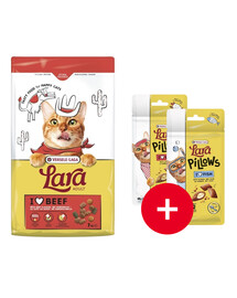 VERSELE-LAGA Lara Adult Beef 7 kg nourriture pour chats avec boeuf + 2 friandises GRATUITES