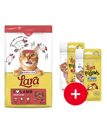 VERSELE-LAGA Lara Adult Lamb 7 kg nourriture pour chats avec de l'agneau + 2 friandises GRATUITES