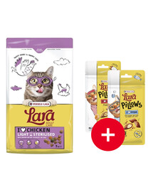 VERSELE-LAGA Lara Adult Light Sterilized 7 kg nourriture pour chats stérilisés + 2 friandises GRATUITES