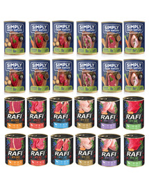 SIMPLY FROM NATURE Assortiment de saveurs 12 x 400 g + DOLINA NOTECI Assortiment de saveurs 12 x 400 g
