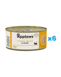 APPLAWS Cat Adult Chicken Breast in Broth pierś z kurczaka w bulionie 6x70 g