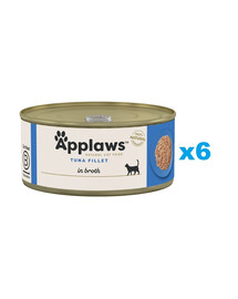 APPLAWS Cat Adult Tuna Fillet in Broth filet z tuńczyka w bulionie 6x70 g