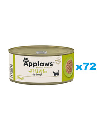 APPLAWS Cat Adult Tuna with Seaweed in Broth tuńczyk z wodorostami w bulionie 72x156 g