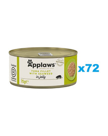 APPLAWS Cat Adult Tuna with Seaweed in Jelly tuńczyk z wodorostami w galarecie 72x70 g