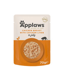 APPLAWS Cat Adult Pouch Chicken Breast with Liver in Jelly kurczak i wątróbka w galarecie 70 g