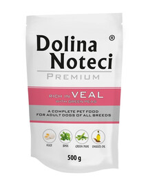 DOLINA NOTECI Premium Riche en veau avec petits pois pour chiens 500 g