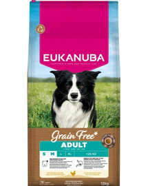 EUKANUBA Grain Free Adult Small Medium Chicken 12 kg nourriture sans céréales pour chiens de petites et moyennes races au poulet