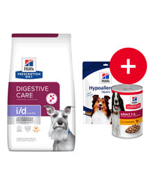 HILL'S Prescription Diet Digestive Care i/d ActivBiome Canine Low Fat poulet 12 kg pour chiens ayant un système digestif sensible + friandises GRATUITES