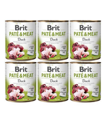 BRIT Pate&Meat Duck 6x800 g pasztet z kaczką