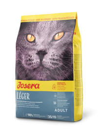 JOSERA Cat Leger pour chats peu actifs et stérilisés, 2 x 2 kg
