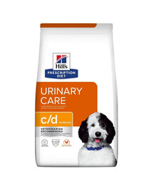 HILL'S Prescription Diet Canine c/d Multicare: aliments pour chiens souffrant de troubles urinaires 4 x 1,5 kg