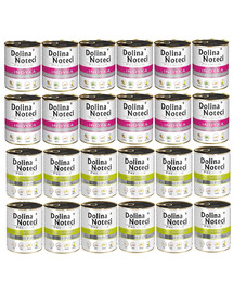 DOLINA NOTECI Mélange de saveurs Premium Riche en oie aux pommes de terre et en dinde 24 x 800 g