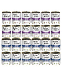 DOLINA NOTECI Mix saveurs Premium Riche en cabillaud avec brocolis et lapin avec canneberges 24x800g