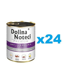 DOLINA NOTECI Premium Riche en Lapin avec Canneberges 24x800g