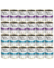 DOLINA NOTECI Mélange de saveurs Premium Riche en truite et lapin, aux canneberges 24 x 800 g