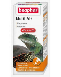 BEAPHAR Multi-Vit Turtle Préparation Vitaminée Pour Reptiles 20 ml