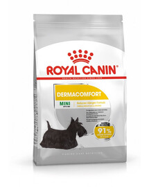 ROYAL CANIN CCN Mini Dermacomfort, croquettes pour chiens adultes de petite race à la peau sensible et sujette aux irritations, 2 x 1 kg