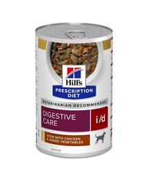 HILL'S Prescription Diet Canine i/d Digestive Care Ragoût au poulet et aux légumes, 12 boîtes de 354 g