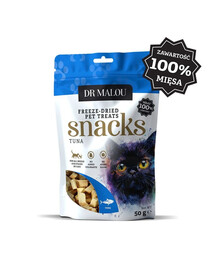 DR MALOU Cubes de viande 100% de viande de thon lyophilisée Friandises pour chats 50g